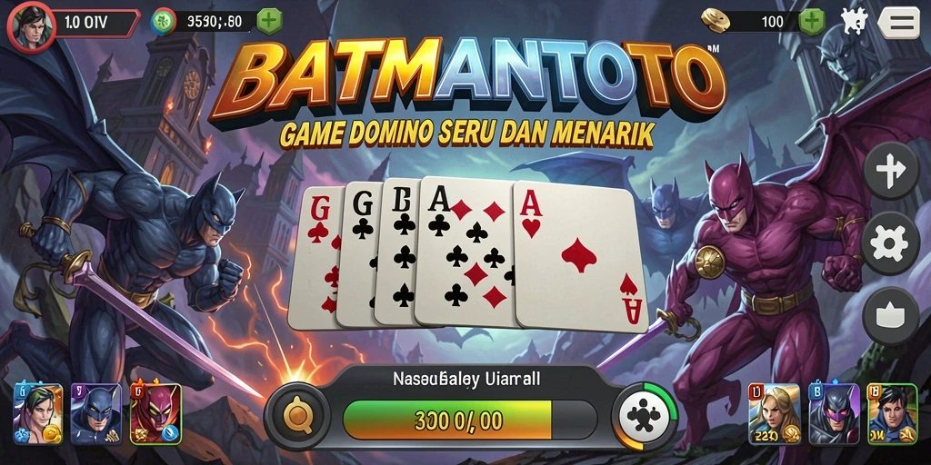 Tampilan antarmuka menarik dari gameplay Domino BATMANTOTO.