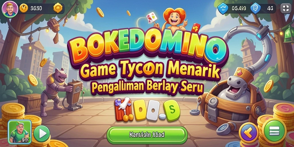 Tampilan gameplay <strong>BOKEDOMINO</strong> yang menarik dan penuh strategi.