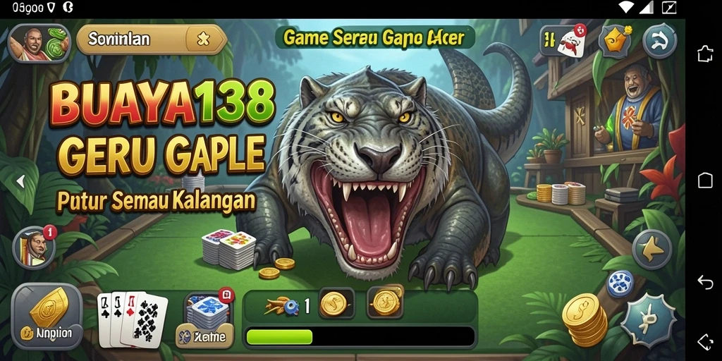 Tampilan menarik gameplay Gaple di BUAYA138.