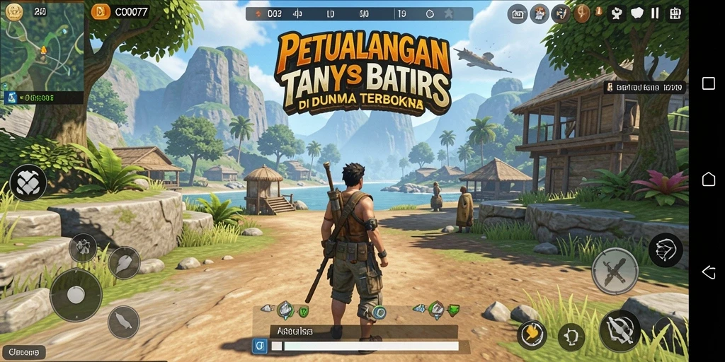 Tampilan gameplay C0077 yang menawan dalam dunia terbuka.