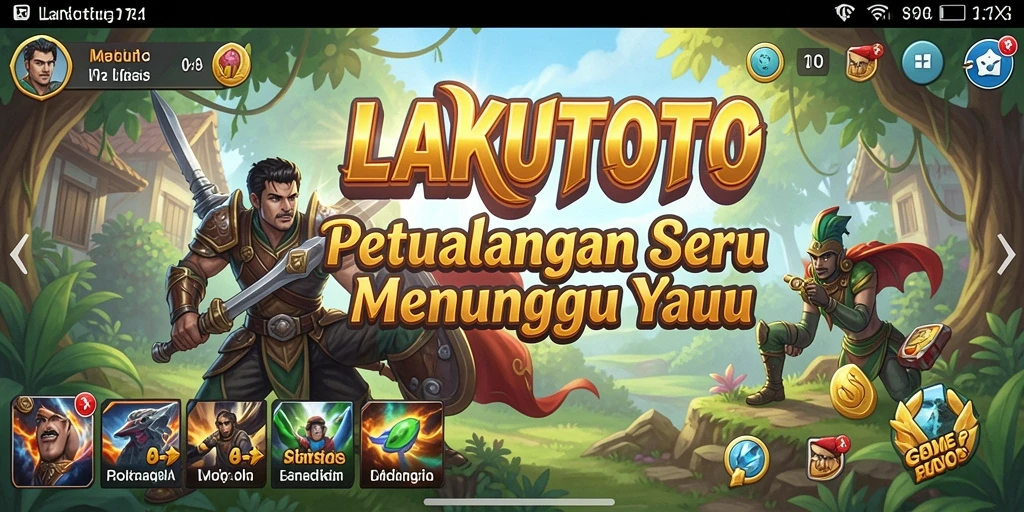 Tampilan gameplay menegangkan di LAKUTOTO dengan pemandangan yang indah.