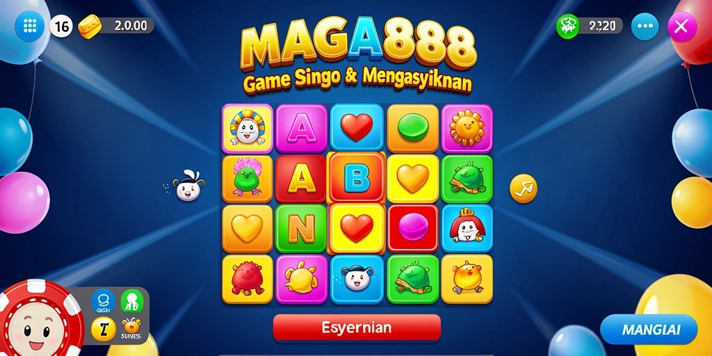 Screenshot utama MAGA888 menampilkan gameplay Bingo yang menarik.