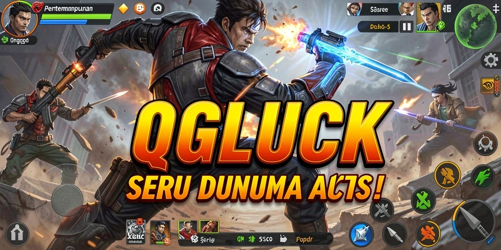 Tampilan gameplay QGLUCK yang penuh aksi dan tantangan.