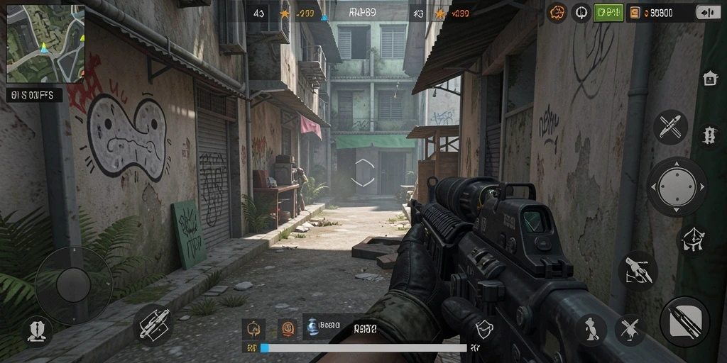 Tangkapan layar aksi gameplay intens di RAP89.