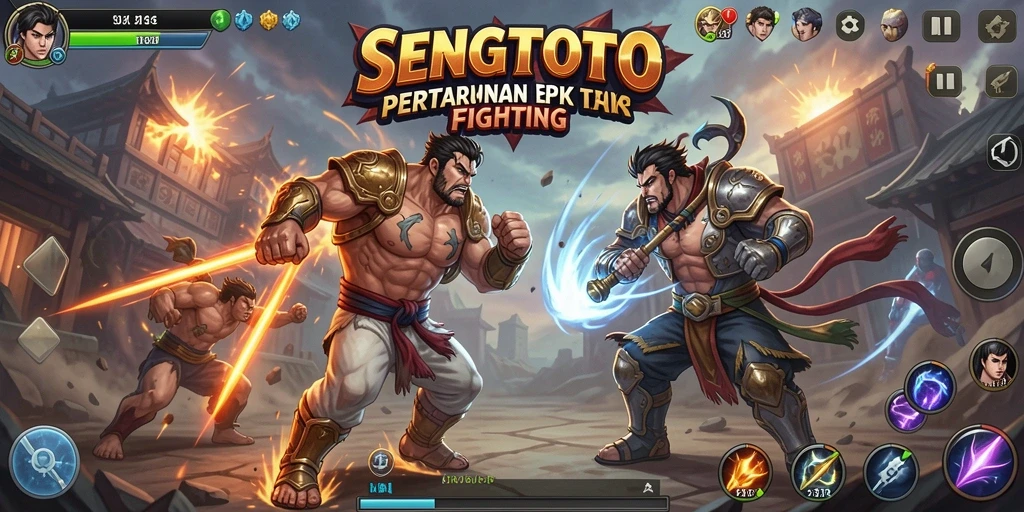 Screenshot SENGTOTO menampilkan aksi pertarungan yang mendebarkan.