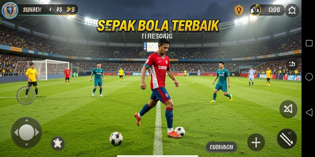 Screenshot SUNEO138 menunjukkan aksi seru di lapangan sepak bola.