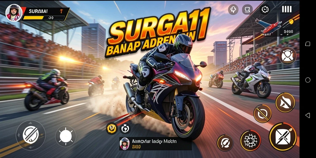 Tampilan gameplay SURGA11 yang memukau dan adrenalin penuh.