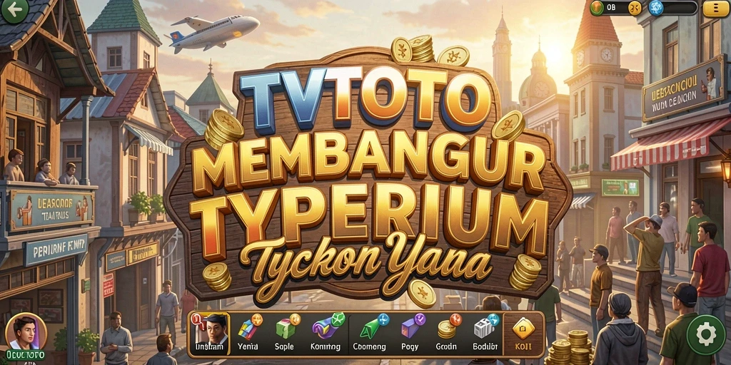 Gameplay TVTOTO yang seru dan menantang dalam membangun bisnis.